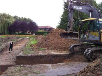 Campagne d'archéologie préventive par l'INRAP sur le programme de logements neufs Plurielle à Villeneuve d'Ascq