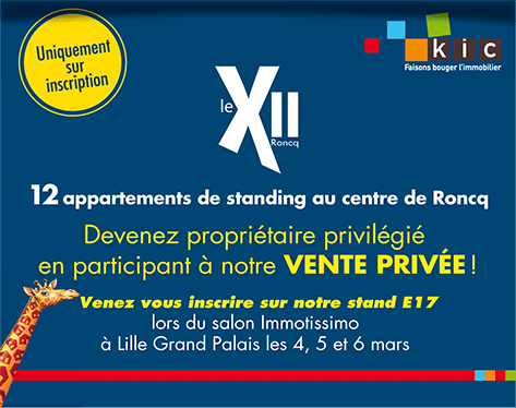 Vente privée pour un programme immobilier neuf à Roncq - Des appartements neufs à Roncq, T2, T3 et T4 avec jardin, terrasse ou balcon