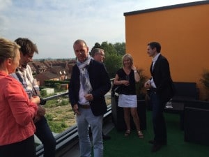 La terrasse de l'appartement décoré du programme de logements neufs à Annoeullin - Le Carré D