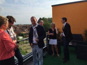 La terrasse de l'appartement décoré du programme de logements neufs à Annoeullin - Le Carré D