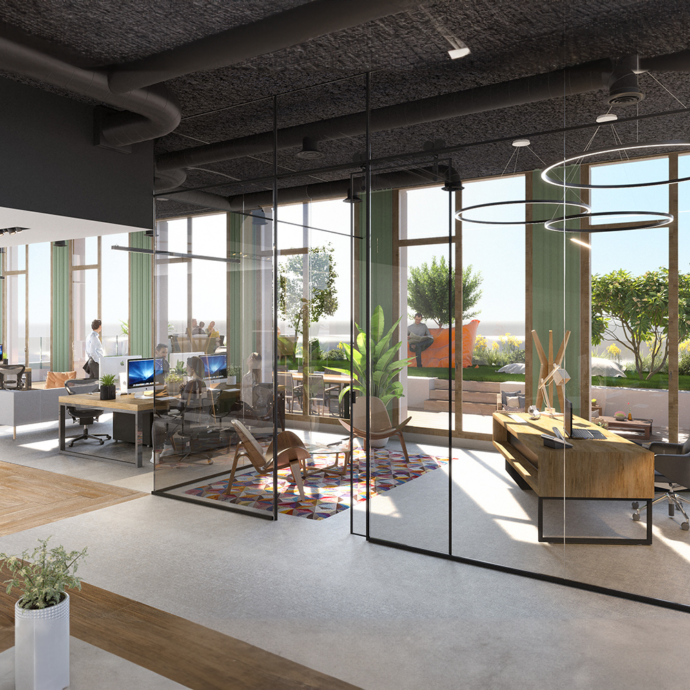 Acheter des bureaux à Lille - Perspective intérieure - Stamme Wasquehal Immobilier d'entreprise